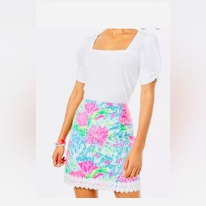 Lilly Pulitzer Blue Bunny Skirt
